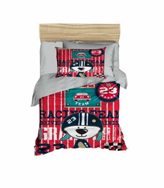 L'essentiel linge de maison Juego de fundas nórdicas PH112 Rojo, gris y azul marino
